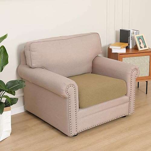 Vista 432 de Easy-Going Fundas Elásticas de 3 Piezas para Cojines de Sofá para Sofá Seccional Izquierdo/Derecho en Forma de L Chaise Lounge Funda de Asiento