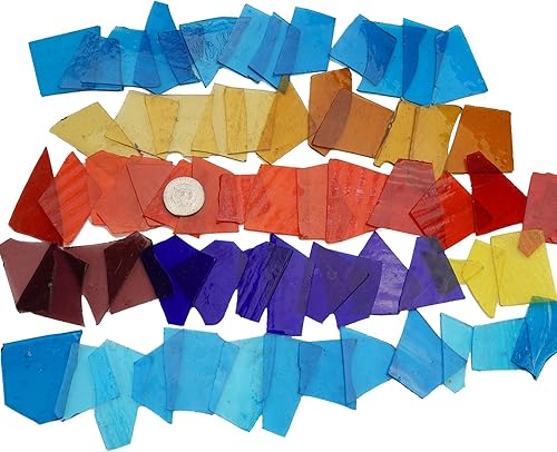 Miniatura 2 de Lanyani Piezas de vidrieras texturizadas transparentes, paquetes de vidrio roto, hojas de mosaico de vidrio catedral, suministros para manualidades