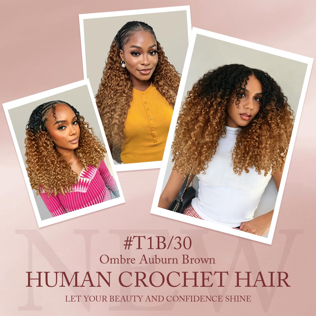 Burmese Curly Crochet Human Hair, 120g Knotless Pre-Separated Feather Bundles