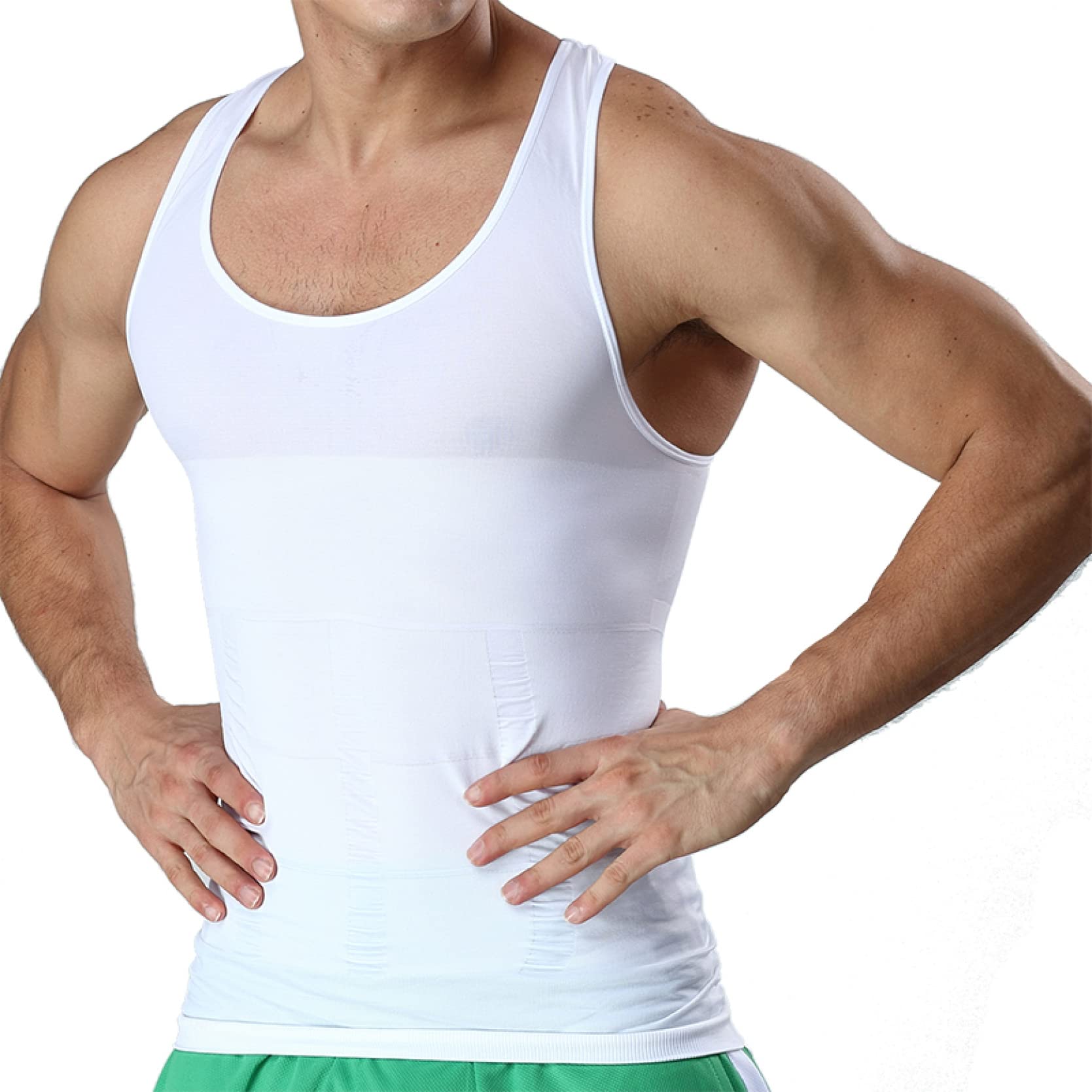 TTDGYYXW Camisetas sin Mangas de compresión Delgadas para Hombre - Chaleco Corporal con Control de Barriga Capa Base elástica - Fajas para Ejercicios de Verano