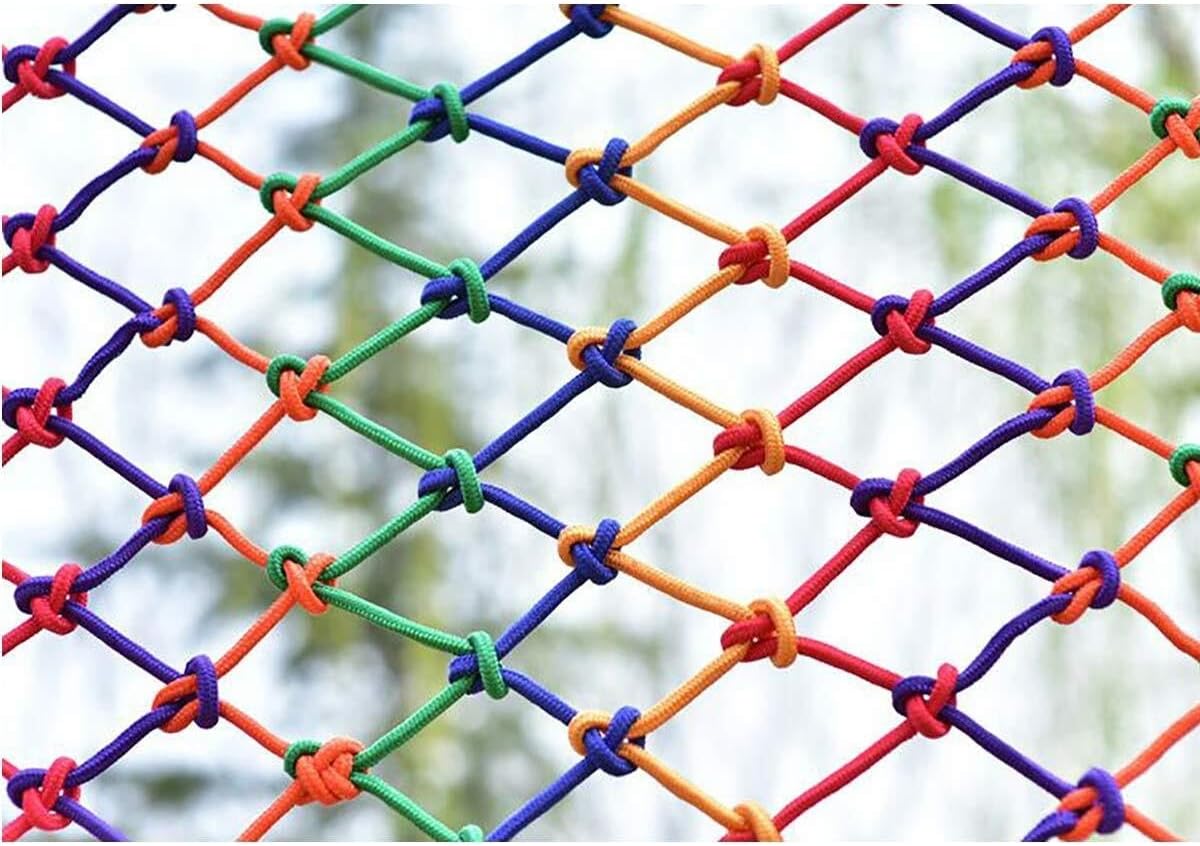 Heavy Duty Climbing Net for Kids, Balcony & Stair Protection Fence, Cargo Truck Trailer, Indoor Outdoor Use, 1x2m (3x7ft) – Woven Rope Mesh Child Pet(3X4M(10X13FT))