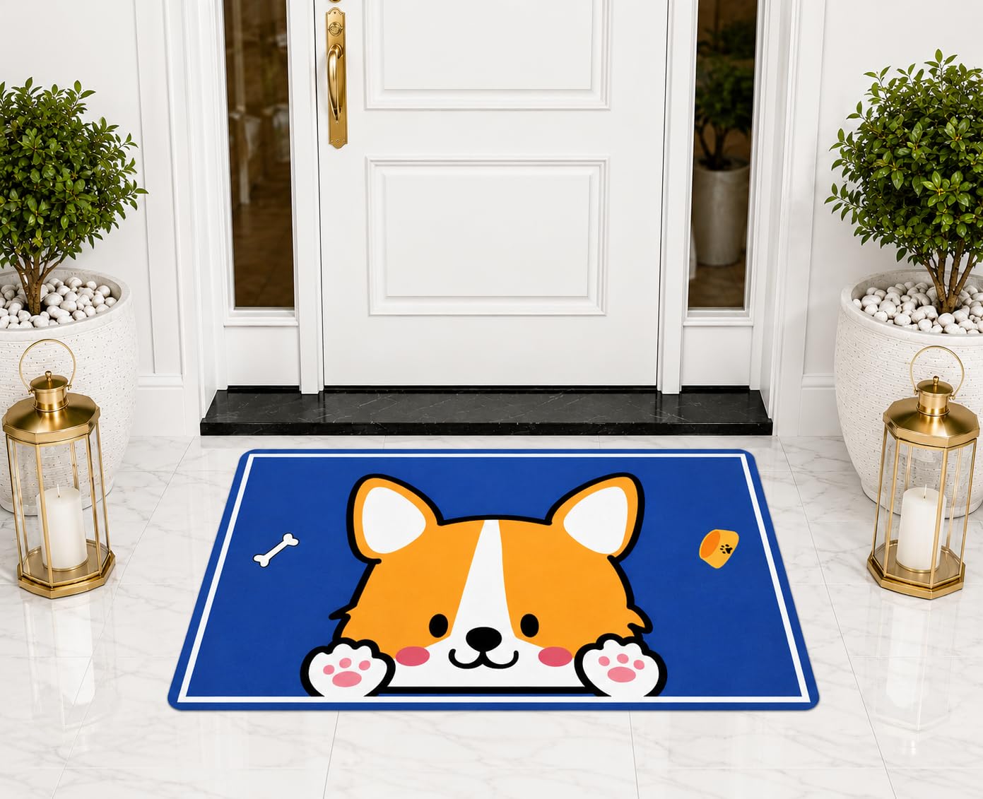Cute Doraemon Doormat - Pink Kids Room Rug -13