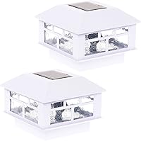 Vista 7 de GreenLighting - Luces solares modernas para punta de poste, se ajustan a madera de 4 x 4, PVC/vinilo de 5 x 5, luz de valla solar para exteriores