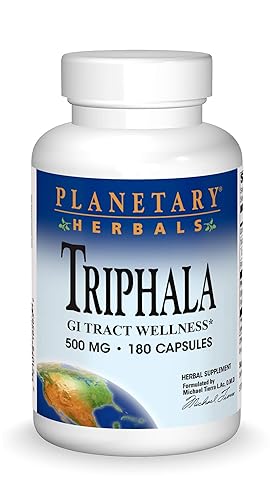 Triphala Limpiador Interno 500 mg Planetary Herbals 180 Caps