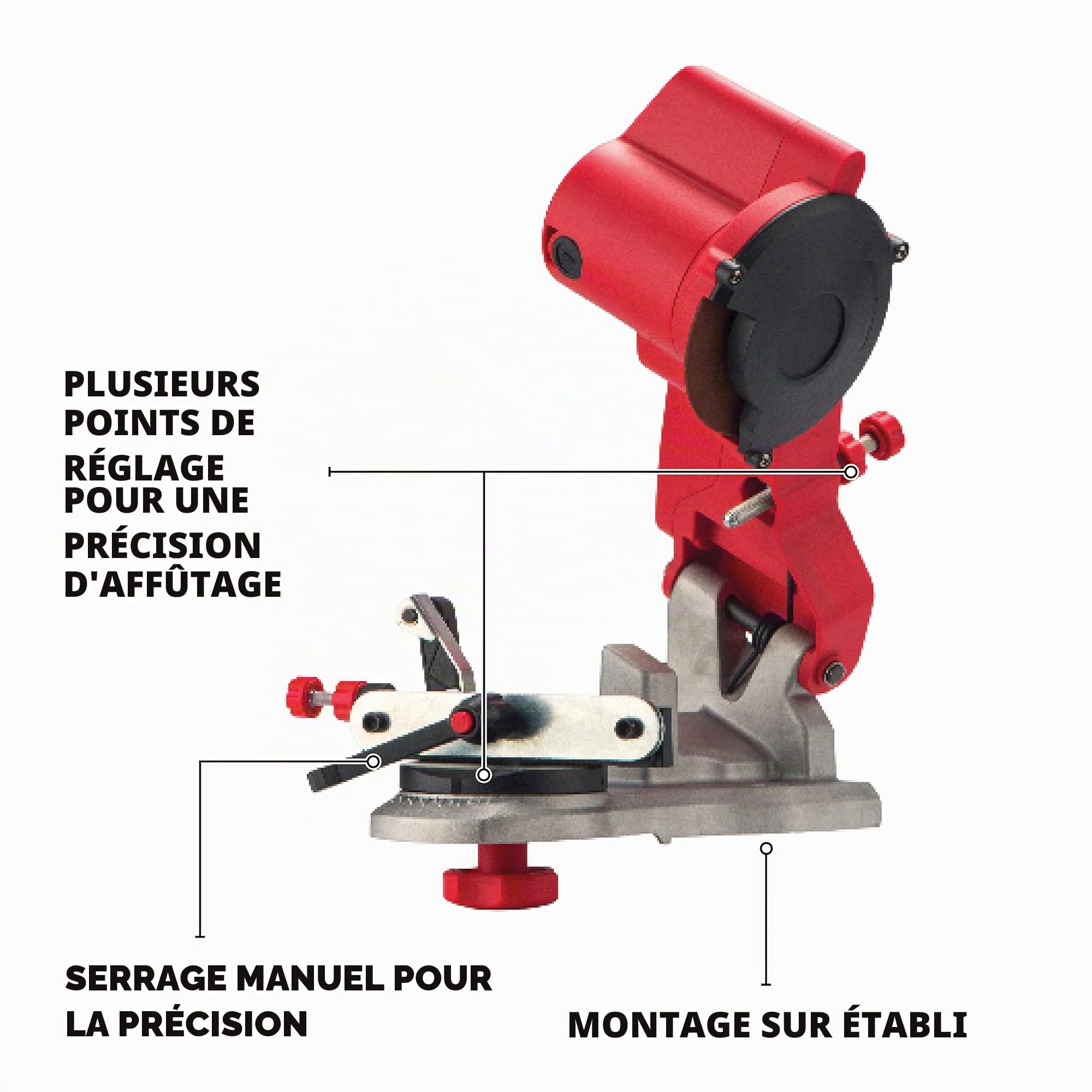 OREGON Mini Affûteuse Compacte, Petite Affûteuse de Chaîne de Tronçonneuse Universelle (310-230)