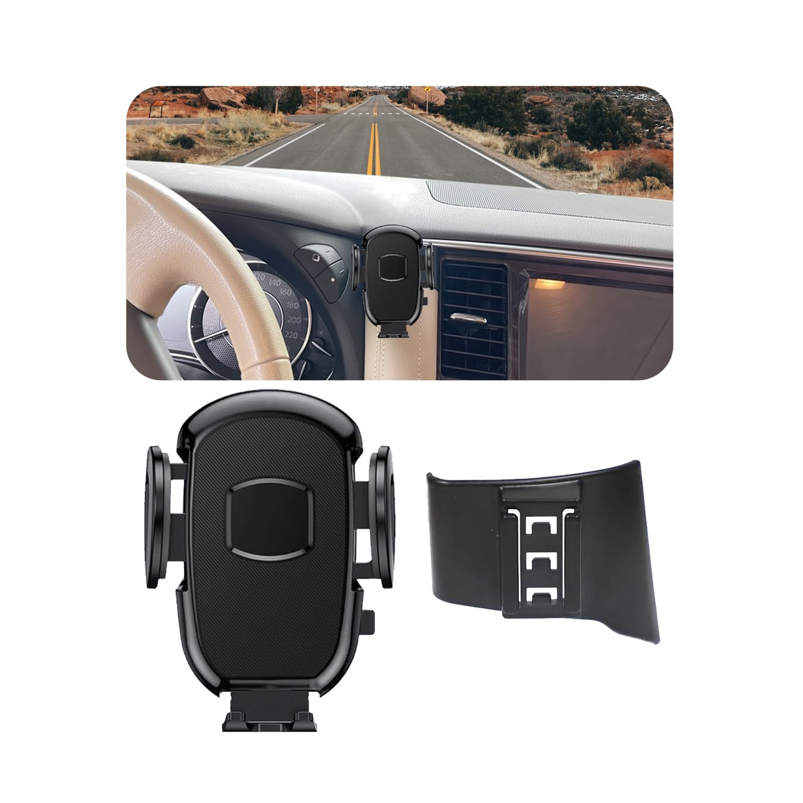 Supporto per telefono da auto adatto per Nissan Armada 2017-2020, spesso adatto alle bocchette dell'aria, adatto per tutti gli smartphone da 4,7-7 pollici, girevole a 360°, facile da installare