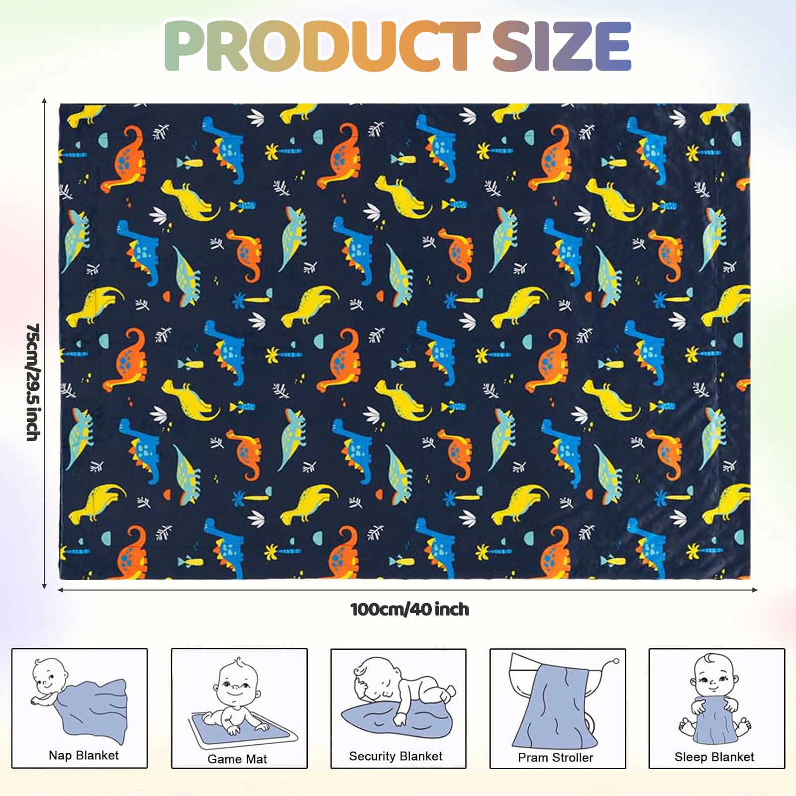 Baby Blanket for Newborns, Super Soft Breathable and Warm Baby Cot Blanket with Dotted Fleece Backing - Image 2