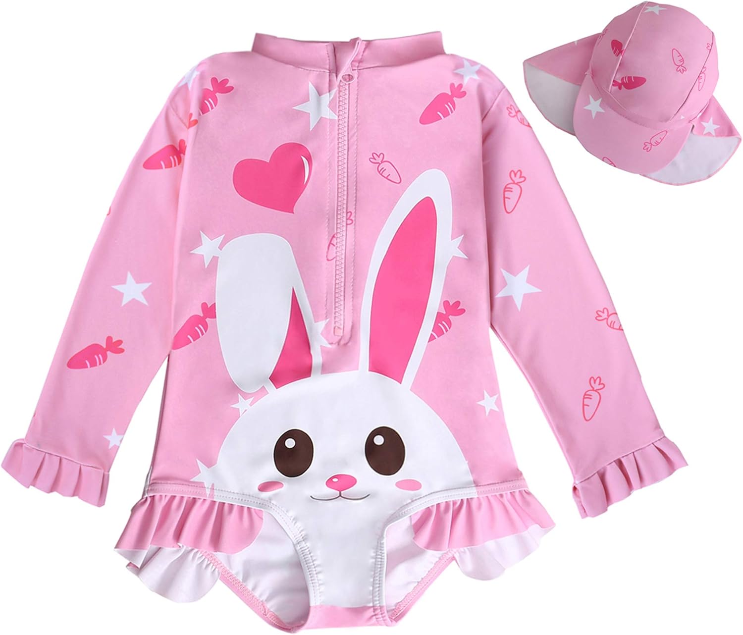 Costume Da Bagno Bambina Manica Lunga - Bikini Floreale Per Spiaggia E Nuoto | Morbido E Colorato