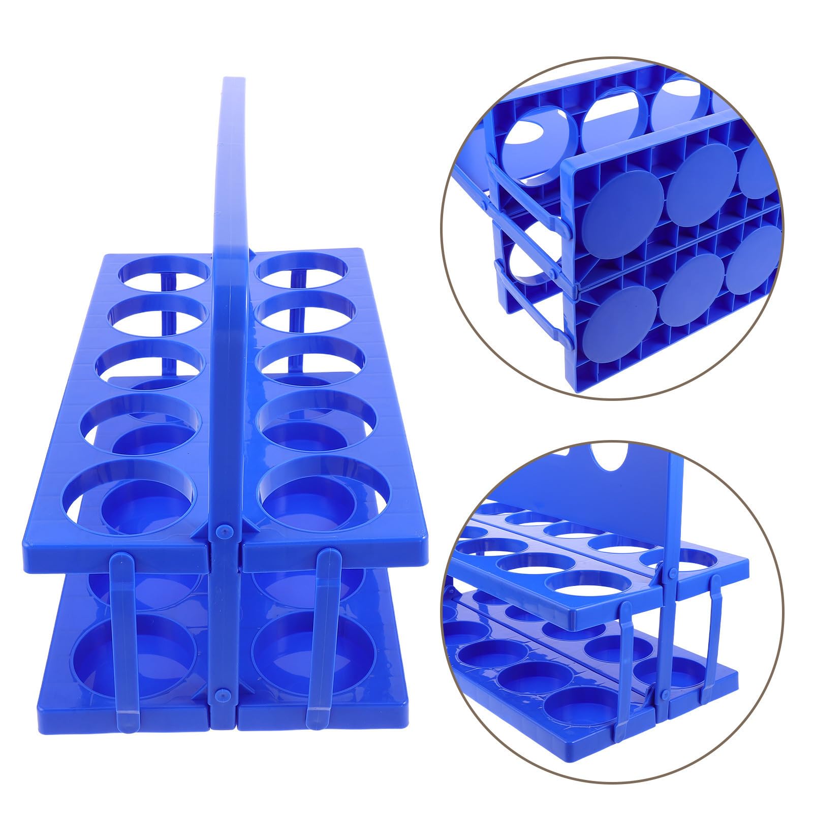 Healvian Porte-Gourde Pliable en PP avec 10 Emplacements et Base Stable pour Rangement Portable, pour Courses du Matin et Événements Sportifs
