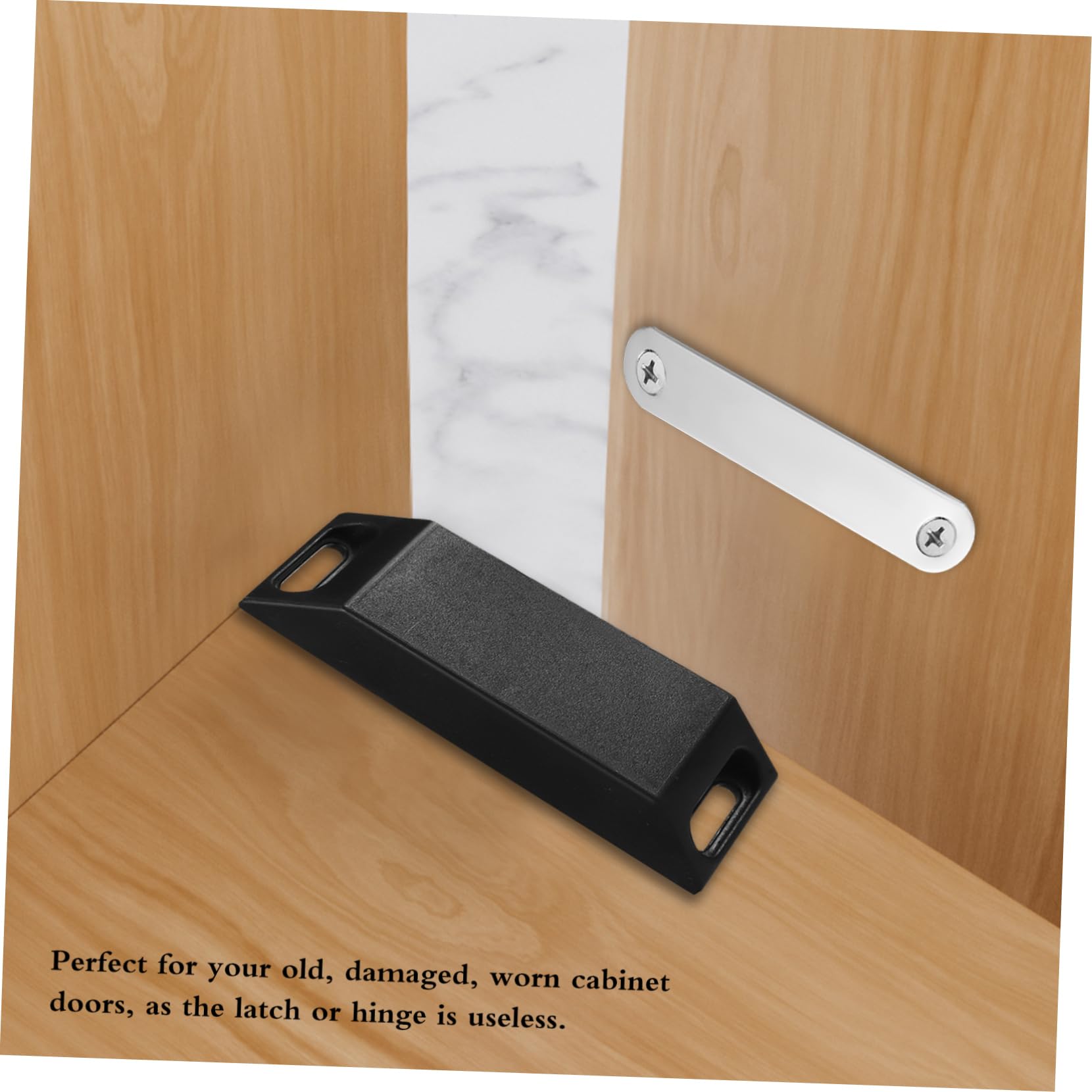 5 Sätze Magnetische Saugschranktür Kleiderschrank Gestell Magnetschrank Riegel Bleiben Schranktürmagnete Magnetverschlüsse Für Schränke Abs Black 6 Stücke * 5