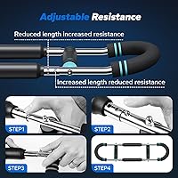 Vista 7 de Merach Twister Arm Trainer, Adjustable Power Twister Bar, Chest Workout Equipment for Men, Portable Upper Body Workout Machine, Detachable Spring