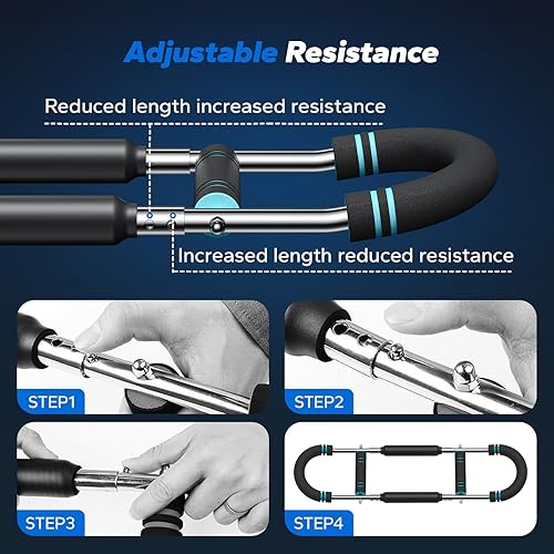 Miniatura 7 de Merach Entrenador de brazo Twister, barra giratoria de potencia ajustable, equipo de entrenamiento de pecho para hombres, máquina de entrenamiento