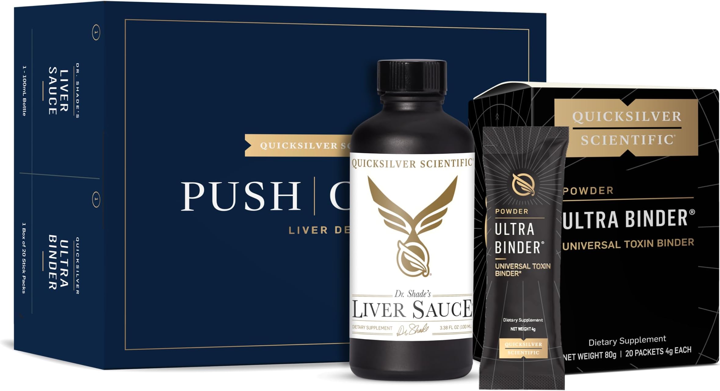 Push Catch Liver Detox Protocol - Support Healthy Liver Detox with 2 Piece Kit with Ultra Binder + Liver Cleanse Botanicals (Push/Catch)