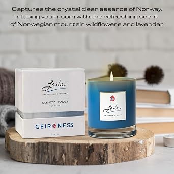 Geir Ness Laila Perfume Candle Soy Wax Scented Candles for Home, Bathroom