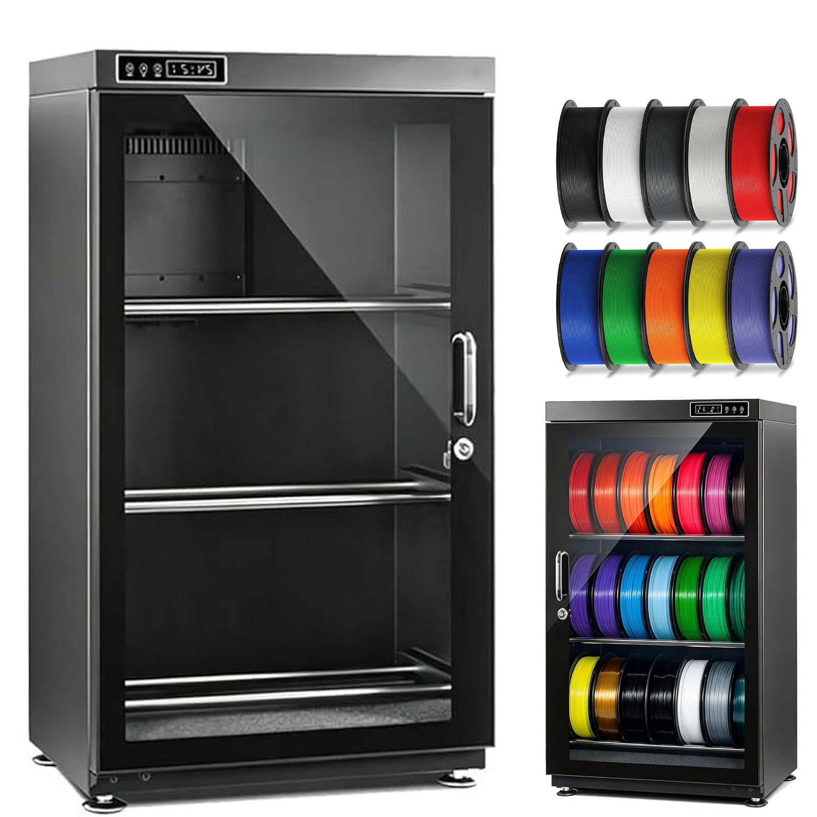 WEIMILOR 3D Printer Filament Dryer Box with Auto Humidity Control 115L