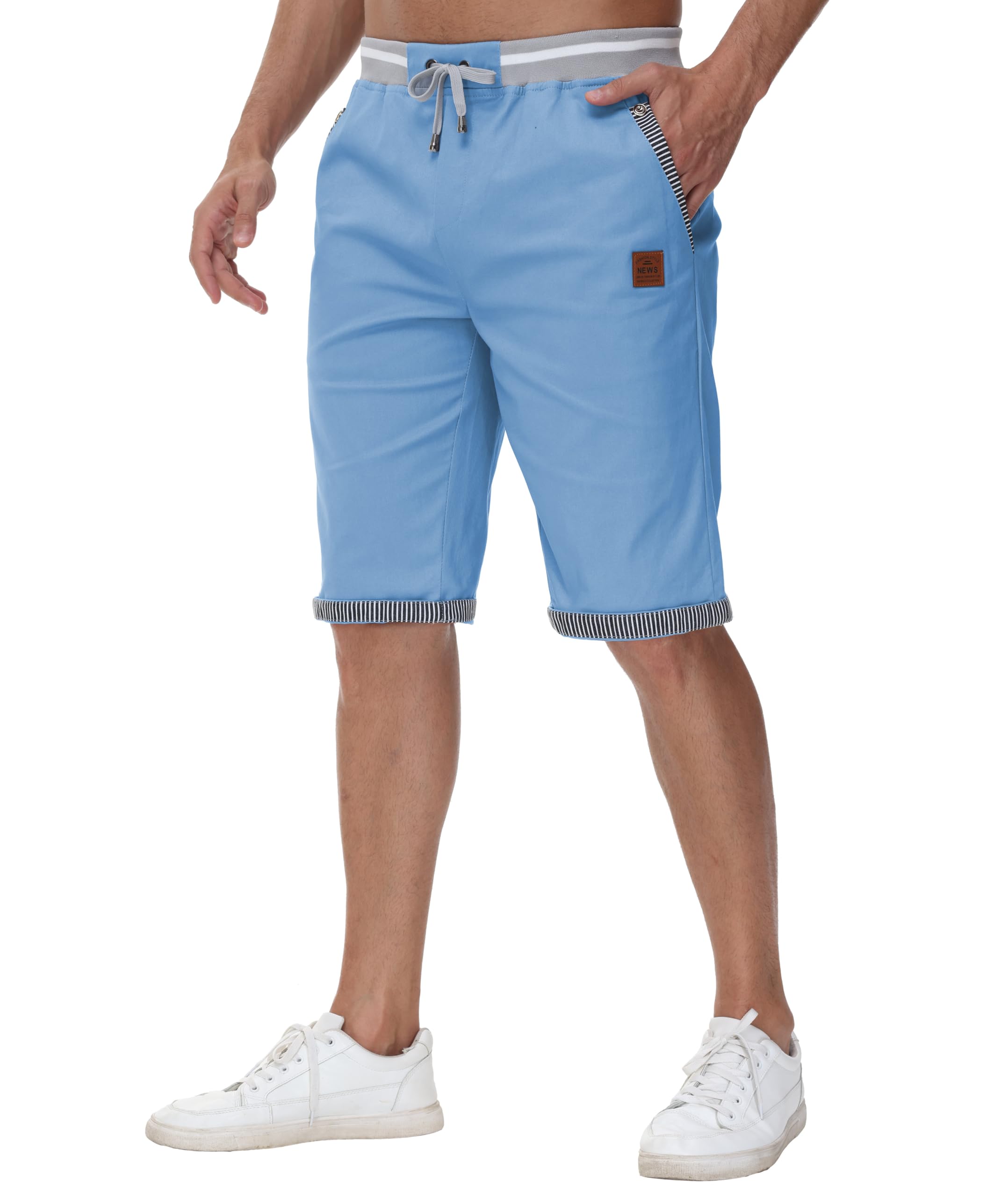 Djtnzdm Bermuda Cargo Estivi Pantaloncini Bermuda Uomo Cotone Lavoro Casual Sportivi Pantaloni Corti Golf Shorts Uomo