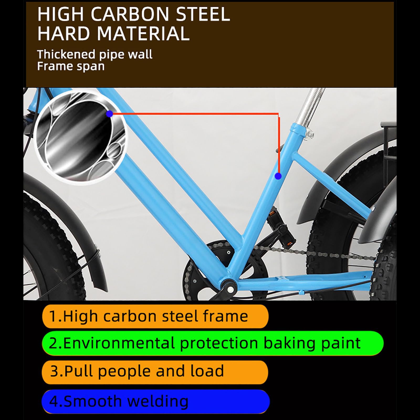 Triciclo De Ruedas Anchas De 7 Velocidades, Bicicleta De Crucero De Tres Ruedas De 20″, Capacidad De Carga De 200 kg, para Paseos Diarios, Compras Y Transporte De Carga Black