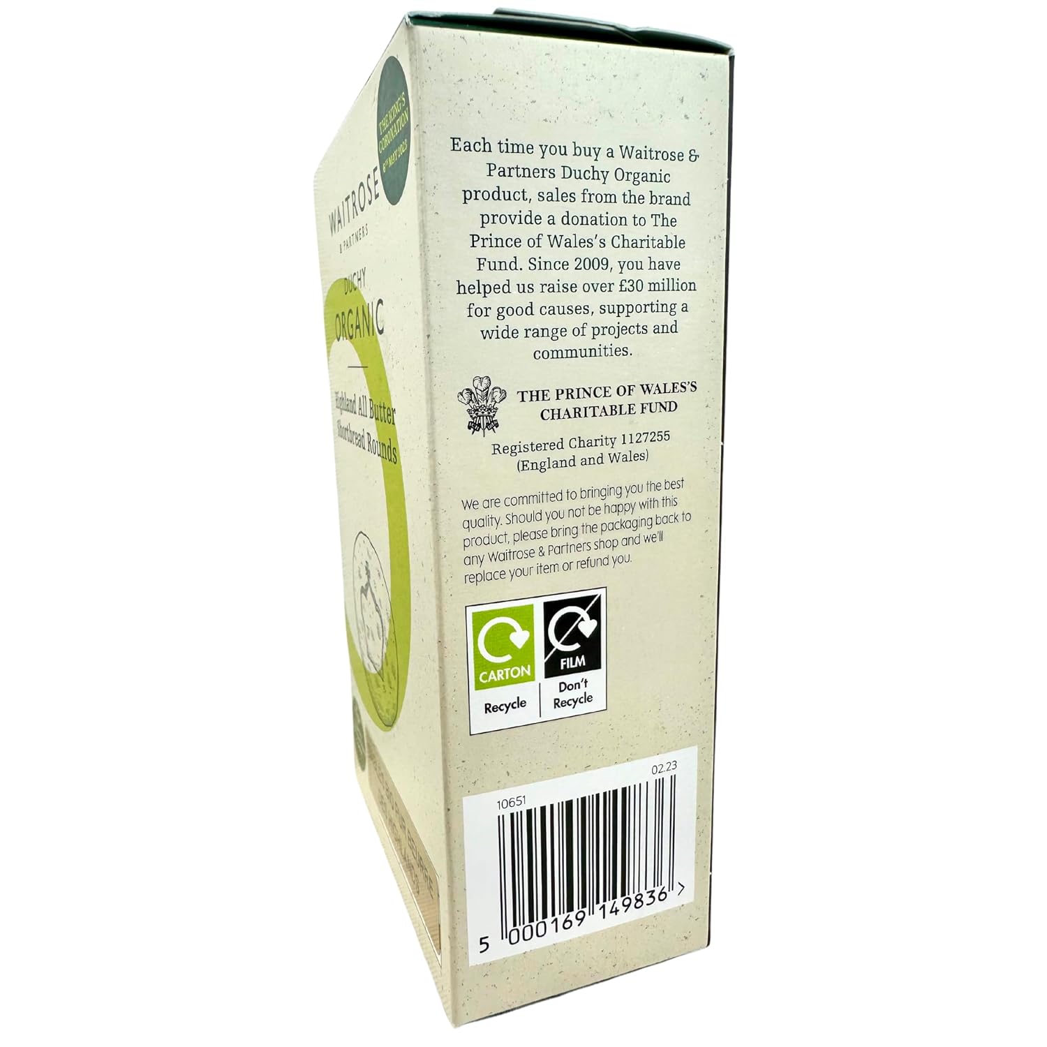 Waitrose & Partners Duchy Organic Original Biscuits 5.29 oz. (150g) Organic Highland Butter Shortbread - Premium British Biscuits - Similar to Danish Cookies - Butter Cookies - English Shortbread image 5