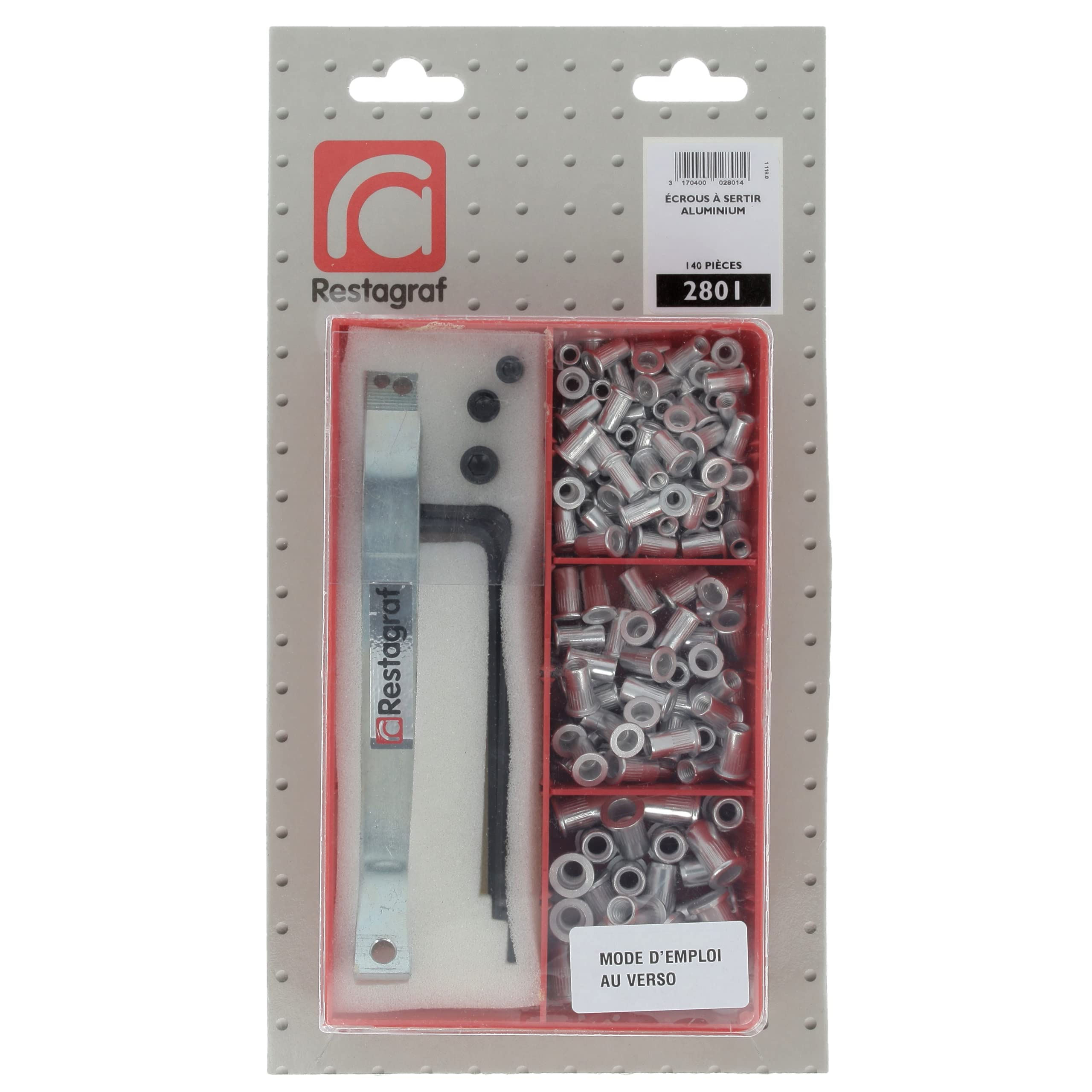 Restagraf Coffret 145 Vis à Métaux Tête Hexagonale Inox A4 M5-M8 DIN 933 – Idéal Réparation Auto Et Mécanique