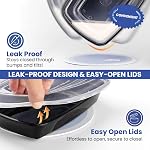 38 oz 50 Pack Meal Prep Containers Reusable, Disposable to Go Food Containers with Lids BPA Free, Plastic Food Storage Containers Microwave/Dishwasher/Freezer Safe Take Out Containers for Leftovers