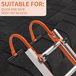 2 Pack Heavy Duty Ladder Roof Hook with Wheel Rubber Grip T-Bar for Damage Prevention,500 lbs Weight Ratin,Fast & Easy to Access Steep Roof