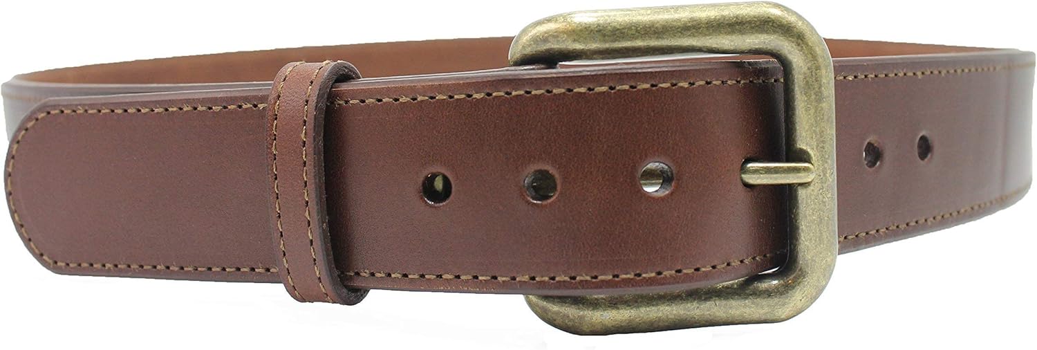 Handmade Leather Belt 1-1/2" OR 1-1/4" Genuine Cognac Leather, Removable Buckle, Dress Belt, Birthday Gift, Fathers Day, Big Belt and Tall, Personalized Free, Proudly Made in USA