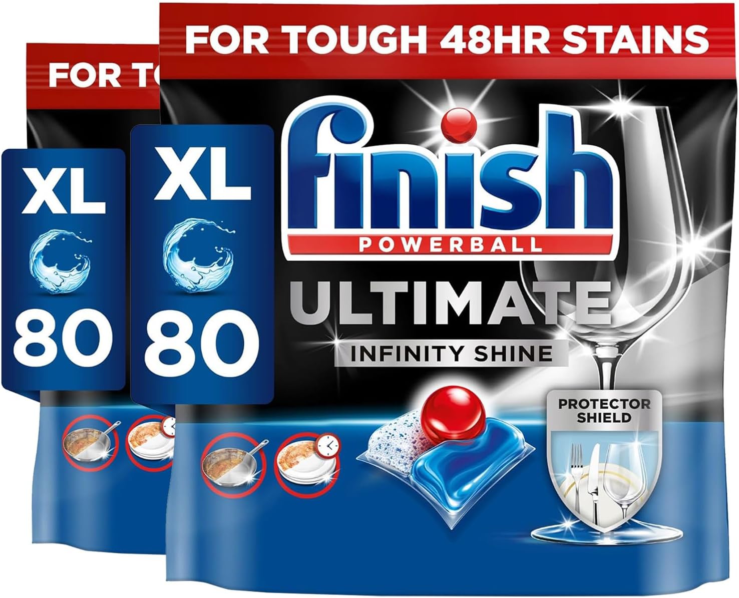Finish Ultimate Infinity Shine Dishwasher Tablets Total 160 Bulk