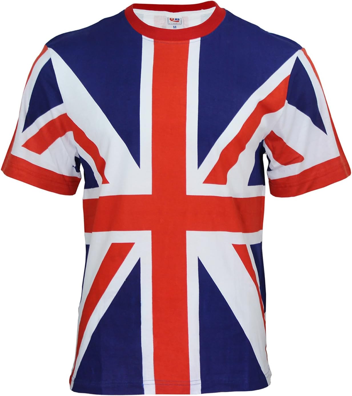 QB Classic Union Jack Flag t Shirt 100% Cotton Hand Printed (XX Large)