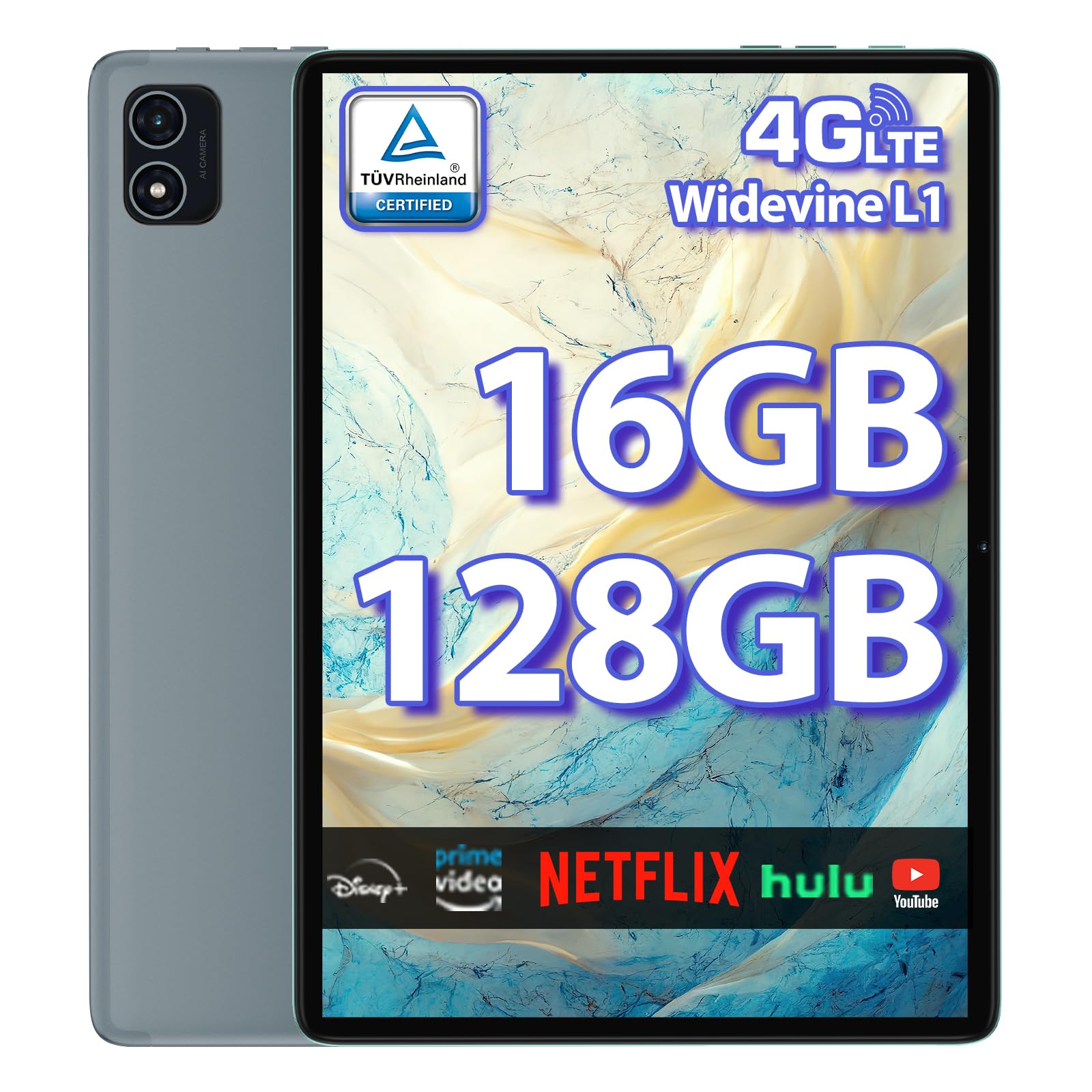 TECLAST P40HD 2024 Android 13 Tablet 10+ Zoll,16GB RAM+128GB ROM