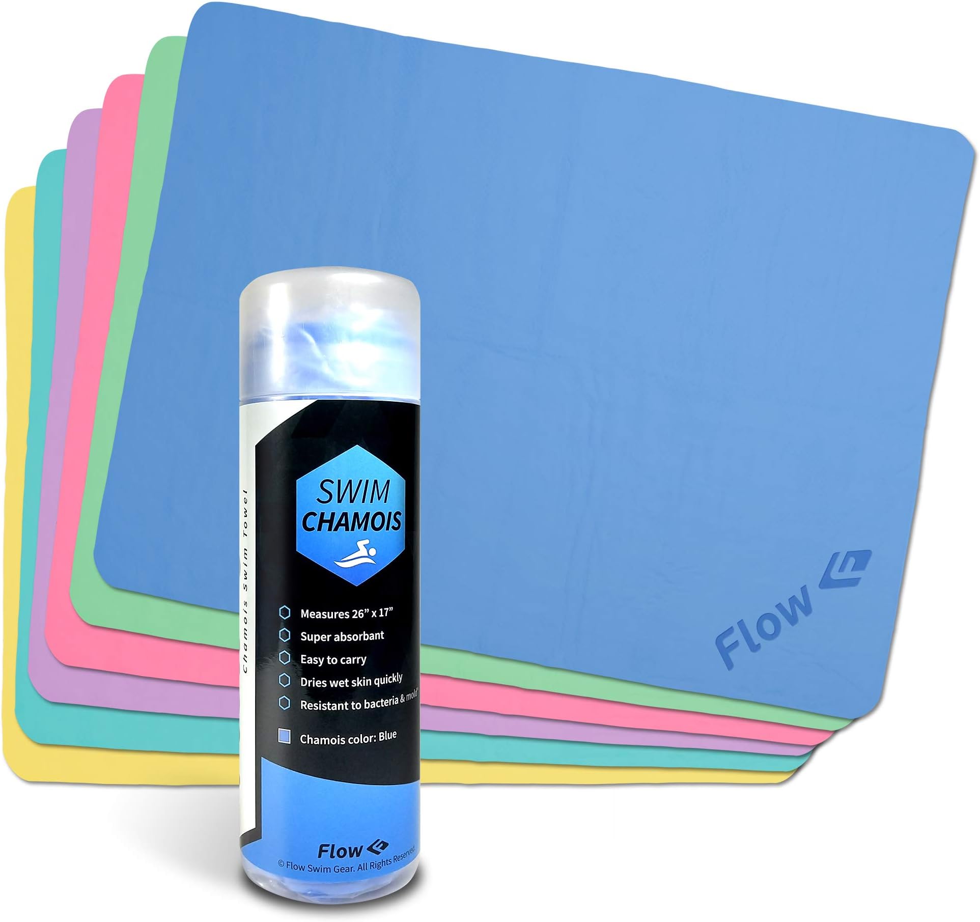 Flow Swim Chamois Towel - 26" x 17" (Purple)