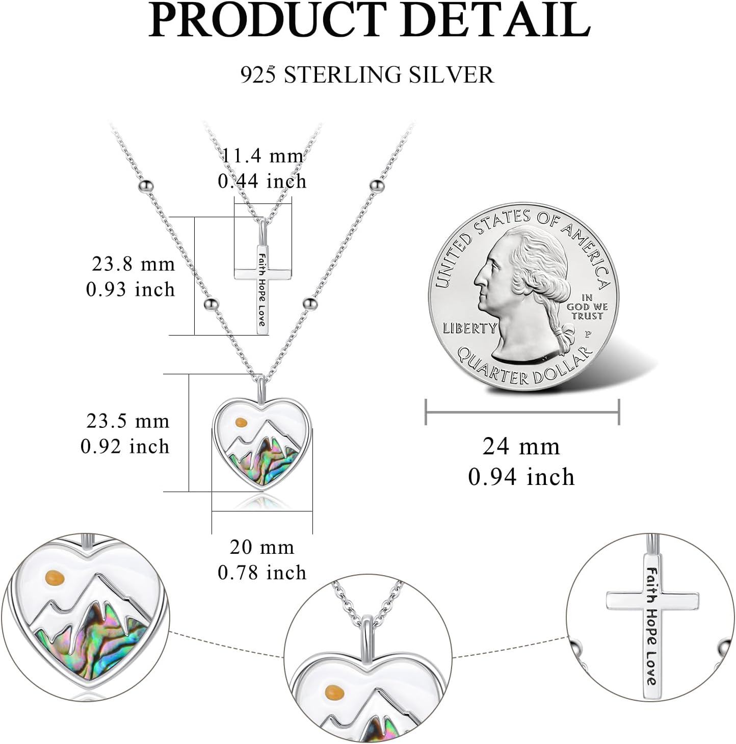 MONGAS Cowboy Boot/Lock and Key/Nurse/Cross Black/Snowflake/Music/Pearl/Penguin/Sunflower Necklace for Women Sterling Silver Layered Pendant Necklace for Women