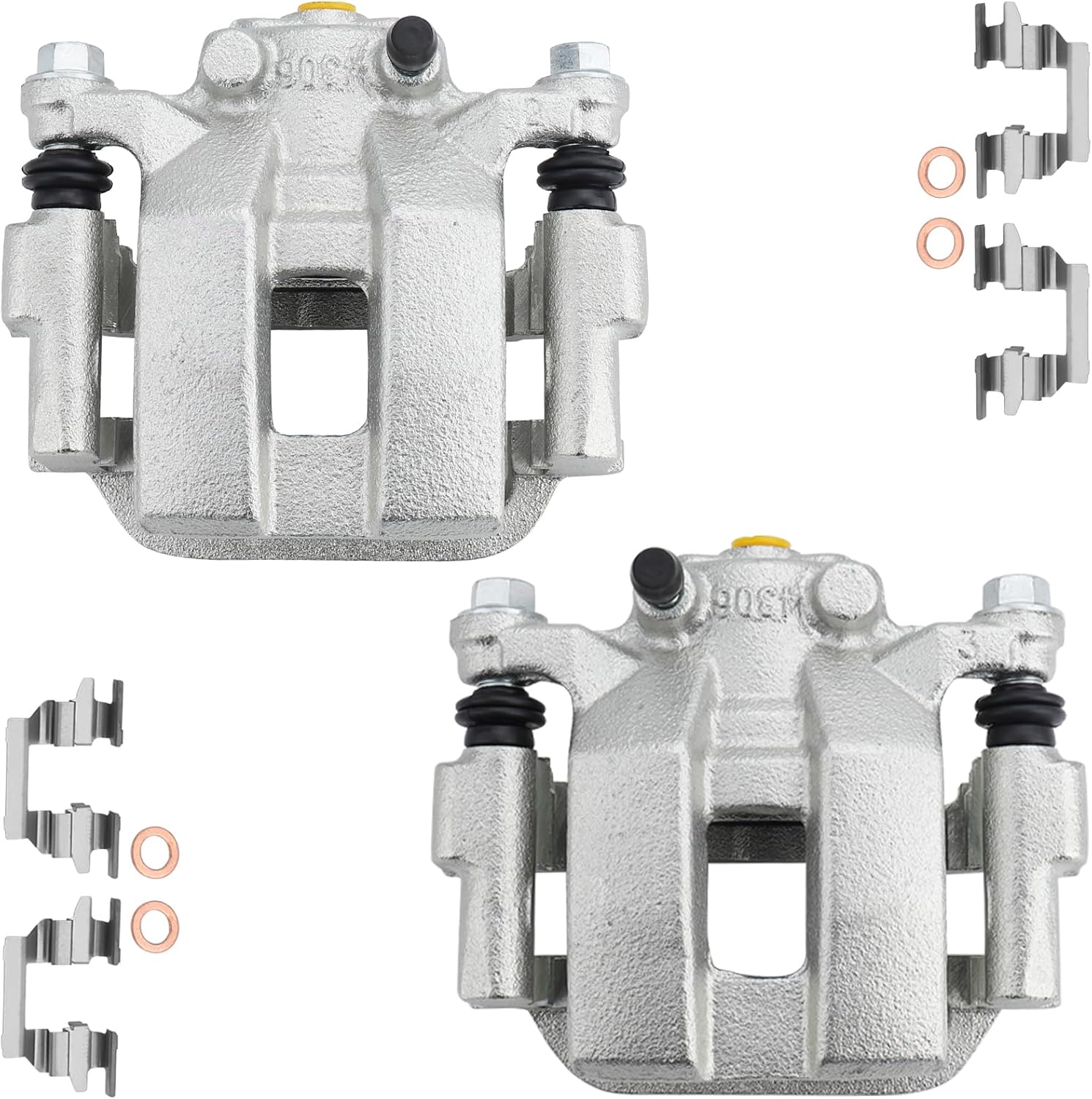 Rear Brake Caliper Set Rear Left+Right Side Compatible with 03-04 Infiniti G35 with Single Piston Calipers 05 Infiniti G35 All Wheel Drive 03-07 Nissan Murano, Replace # 19B2792 19B2793