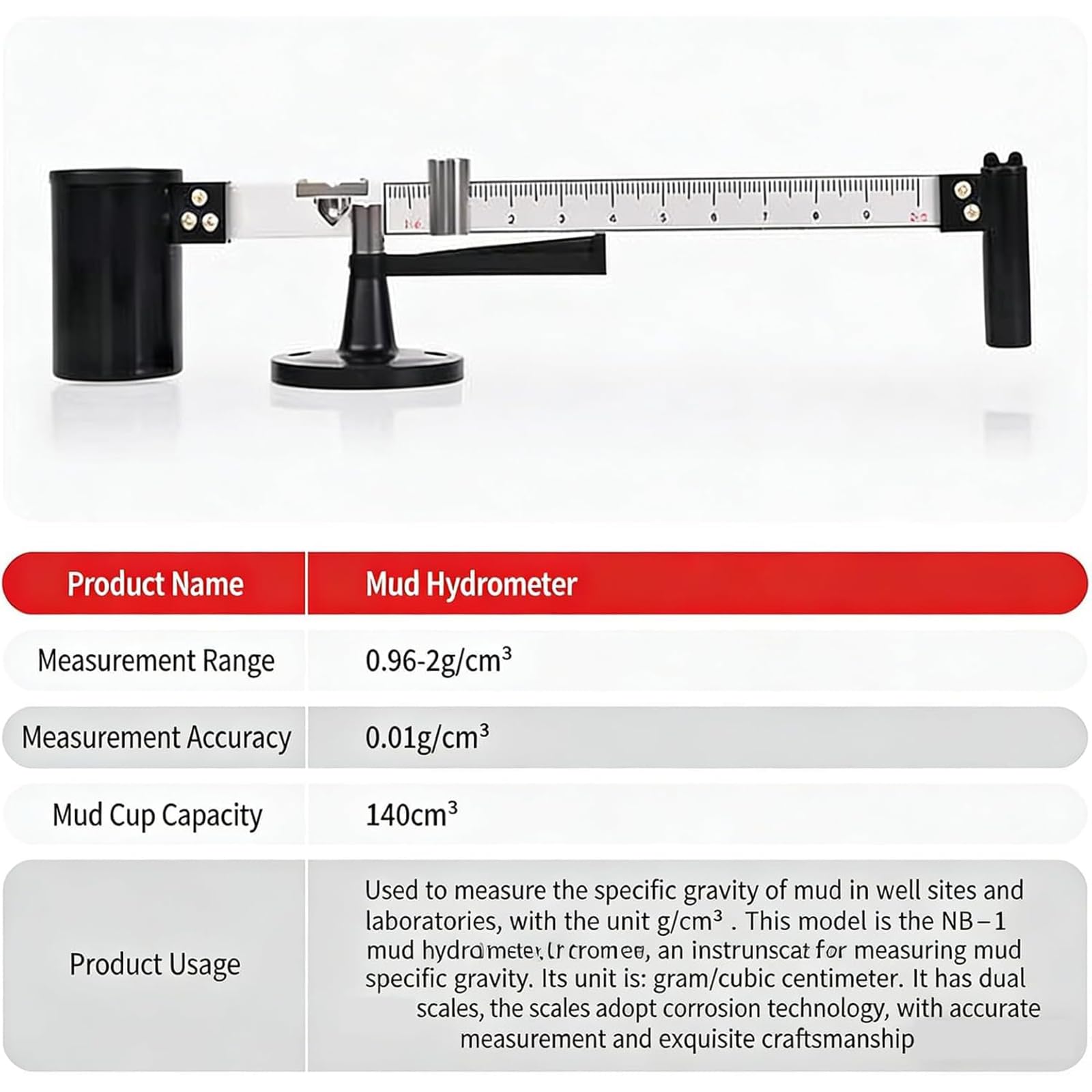 Kit Viscosimetro portatile per fango, 3 pezzi, tester per liquami, contenuto di sabbia, idrometro, viscosimetro con scatola in alluminio, reometro preciso per analisi di laboratorio