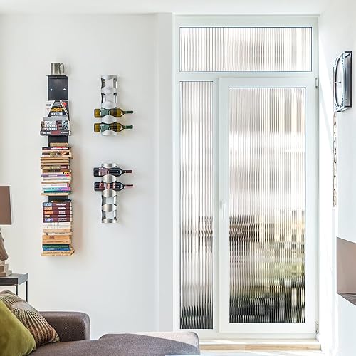 Miniatura 4 de CottonColors Película de privacidad para ventana de 35 x 78 pulgadas, película de vidrio con láminas 3D, película decorativa para ventana, bloqueo