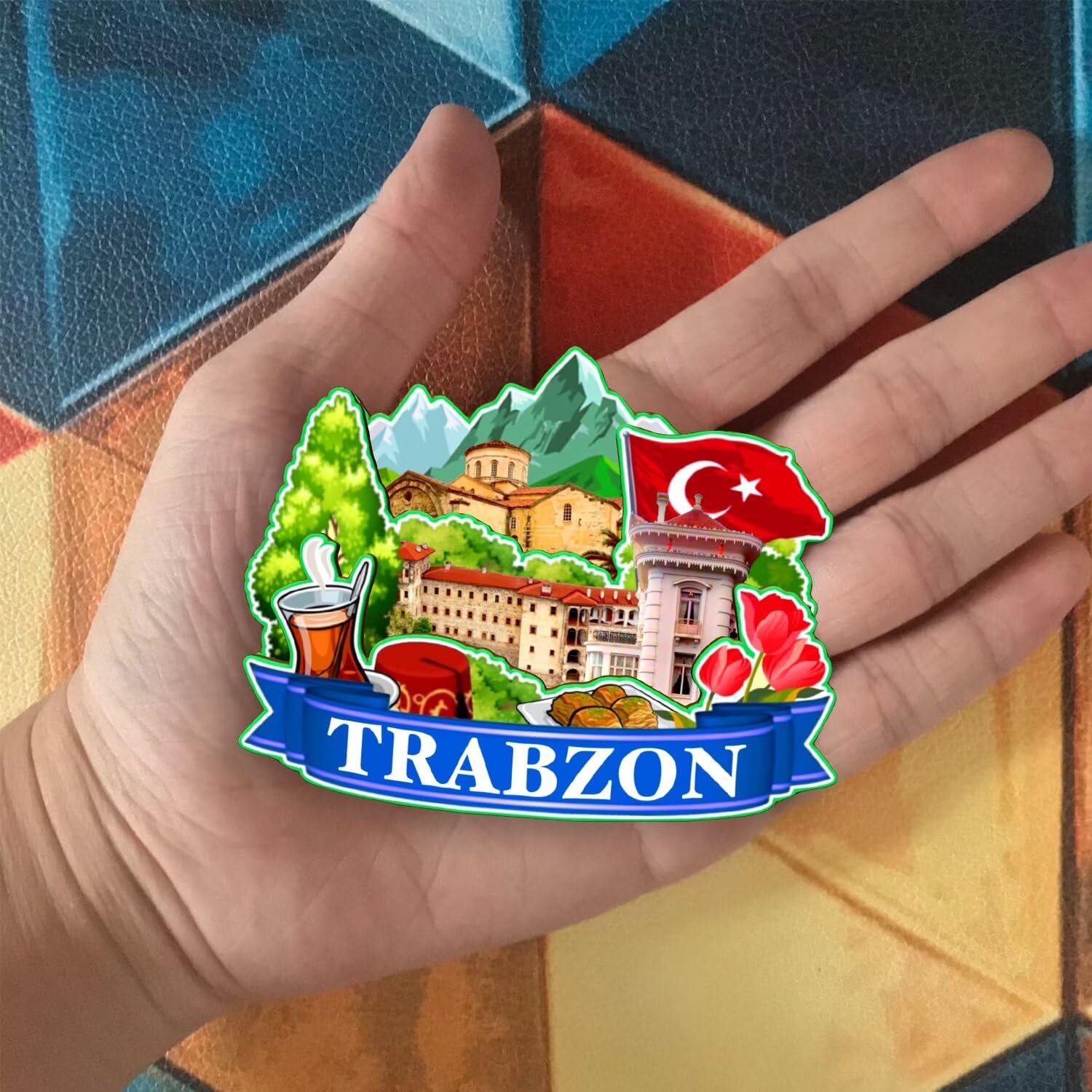 Quwsne Refrigerator Magnet Trabzon Turkey Fridge Magnet City