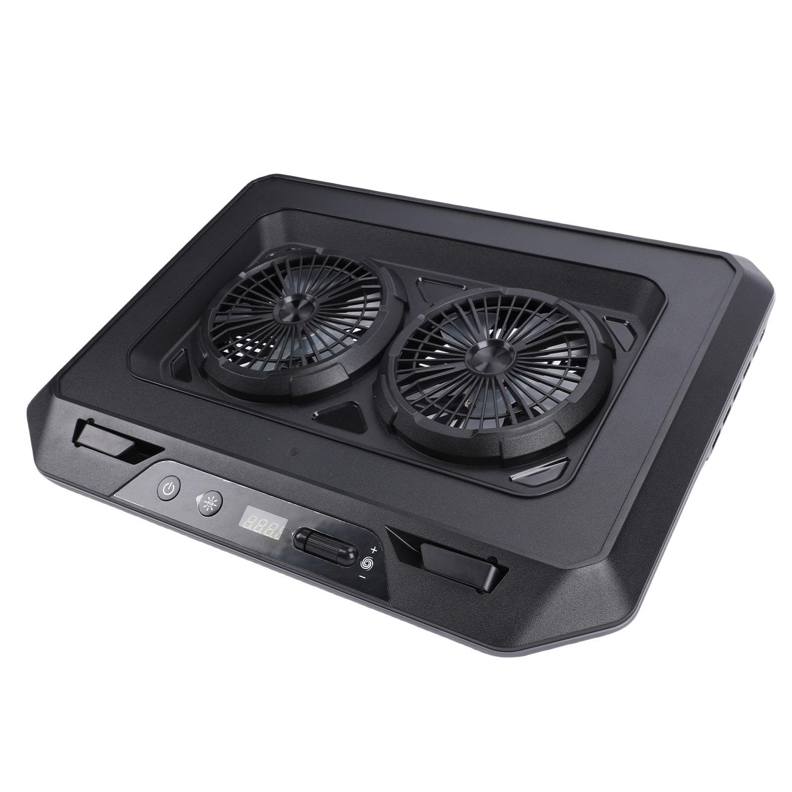 Cryfokt RGB Laptop Cooling Pad, Turbocharged Dual Fan Cooling | Alta velocità regolabile da 500-2300 giri/min, soluzione di raffreddamento efficiente, design ergonomico, adatto per laptop
