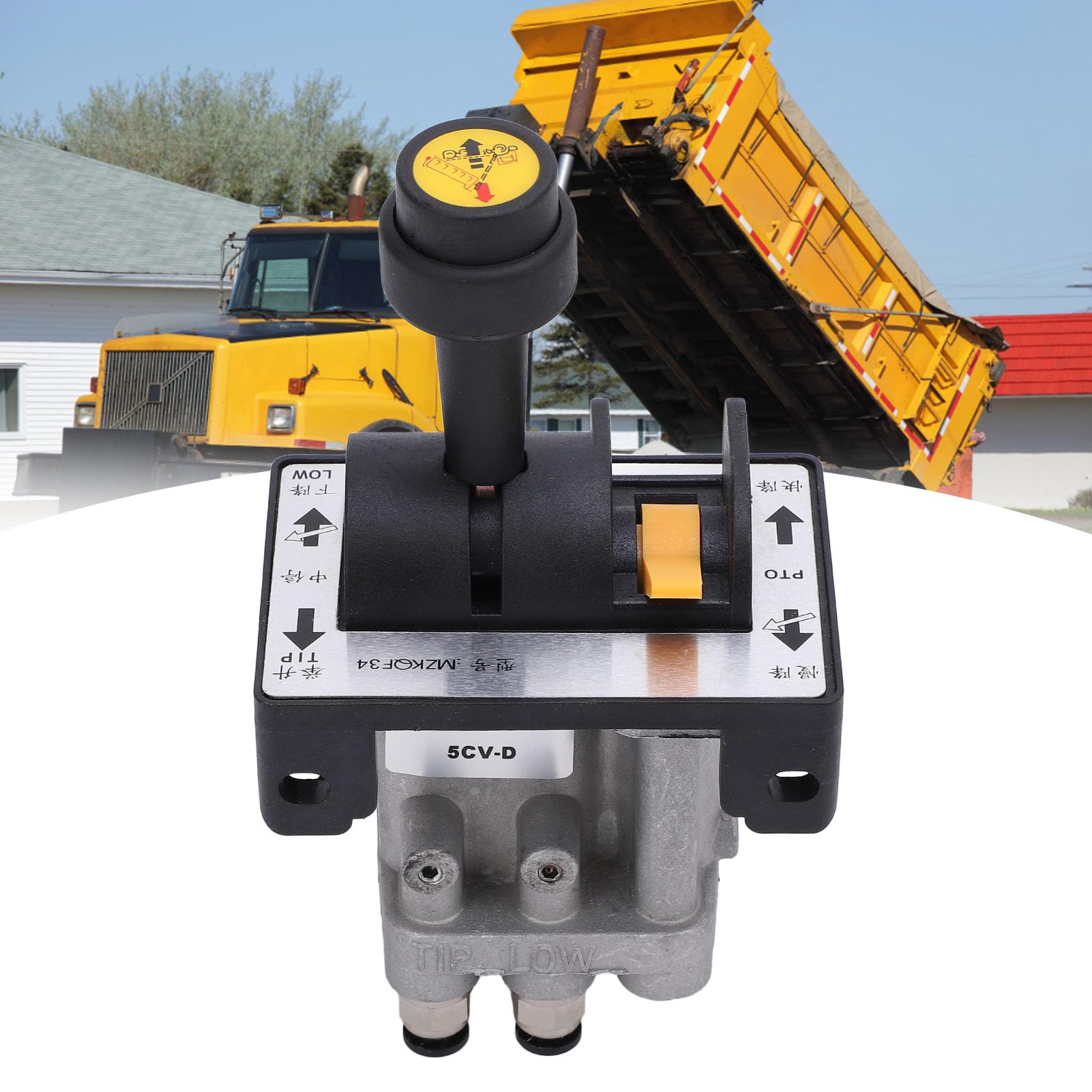 aqxreight Truck PTO Control Valve 5 Holes Fast Response Enhanced Efficiency Proportional Control Valve with 4 Connector for Dump Truck Hydraulic System