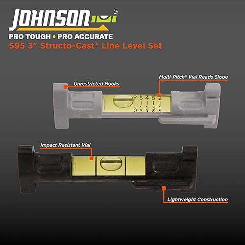 Miniatura 2 de Johnson Level  Tool 595 - Nivel de línea de fundición estructural 3 pulgadas kit de 1 nivel