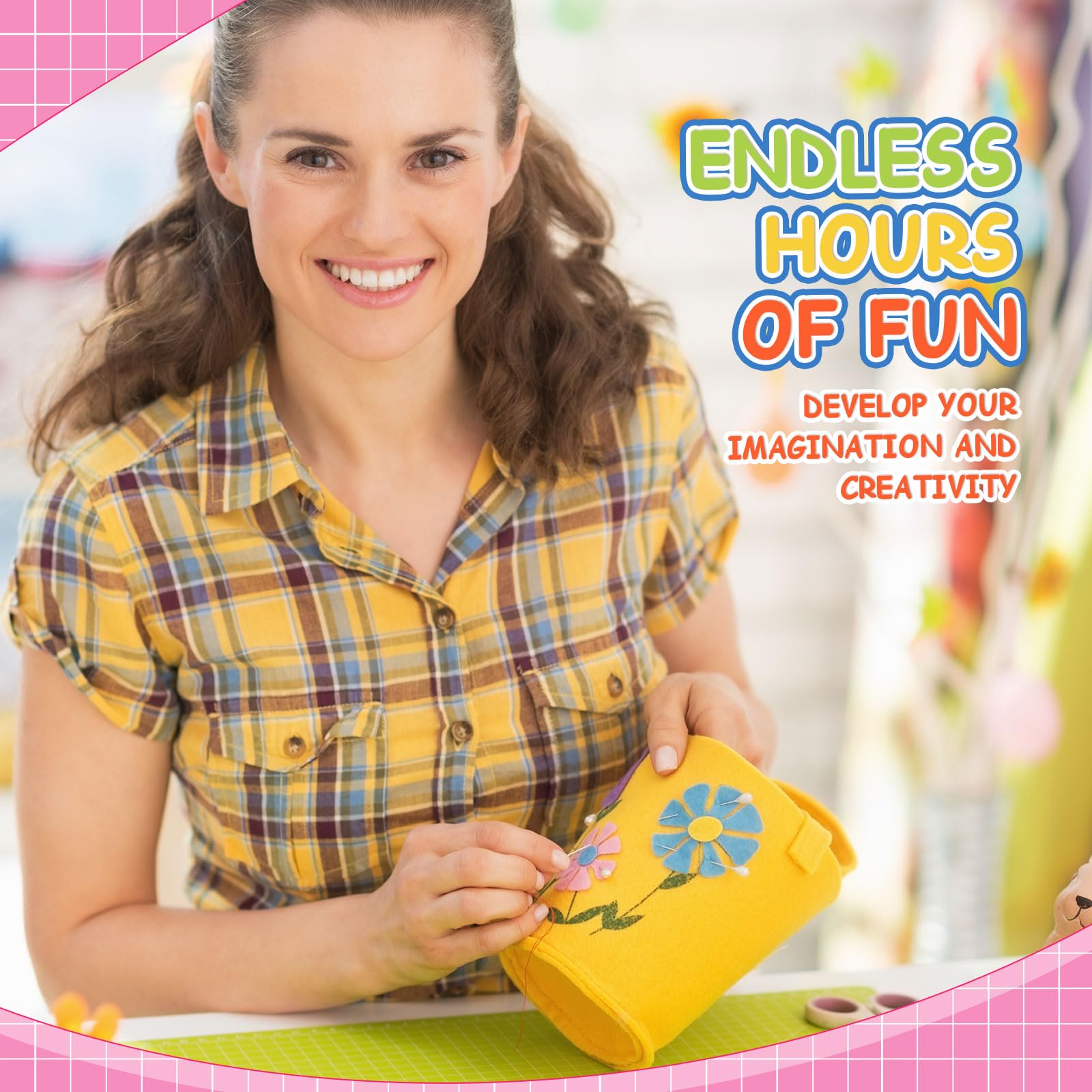 Peryiter 7 Rolls Felt Fabric 36" X 36"(1 Square Yard) 1.6mm Large Fabric Sheets Soft Craft Felt by The Yard for Sewing DIY Art Craft Project Decorations(Rainbow Series)