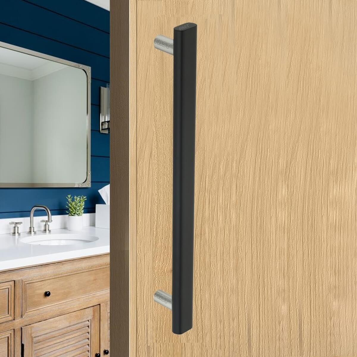 FAST MDH7A High Durable Black Simple Main Door Handle for Pull & Push Wood Main Door, Bed Room Door, Bathroom Door, Office Door (10 inch) (B0CGPN57Z7) Amazon Price History, Amazon Price Tracker