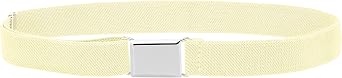 Buyless Fashion Kids Toddlers Baby Adjustable Elastic Stretch Belt with Silver Buckle