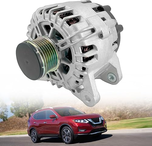 Miniatura 1 de VANPERT Alternador 23100-4BA0A, 23100-4BA0B, TG12C152 para Nissan Rogue L4 2.5L 2014-2018, para Xtrail 2014-2018 12V 120A Embrague de 6 ranuras