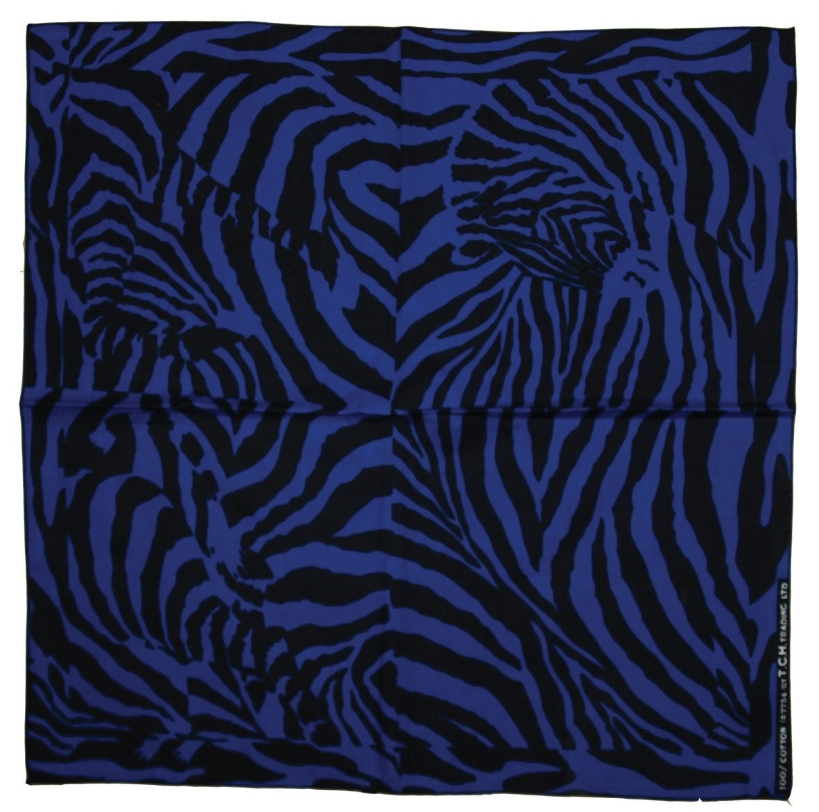 Jhesi Black Zebra Blue Bandana Scarf Ideal for Bikers Hat