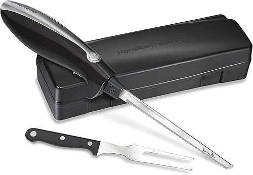 Hamilton Beach marcas 74275Acero Inoxidable Electric Knife Set, Negro