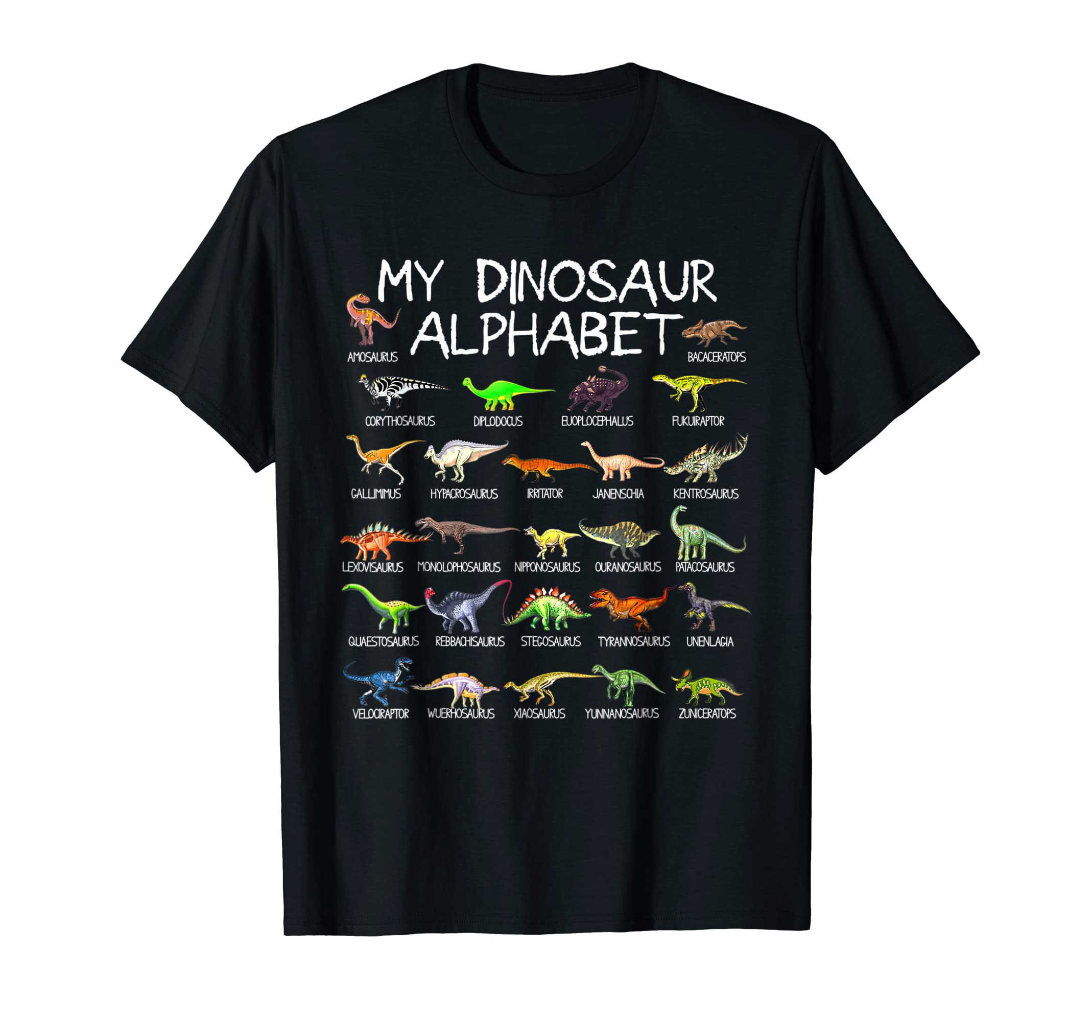 Dinosaur Alphabet Dino ABCFor Kids Boys Men Women Dinosaur T-Shirt