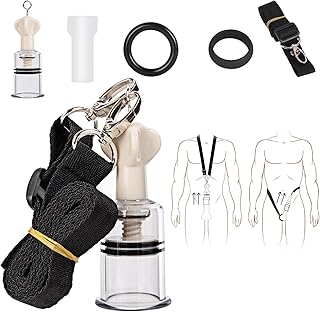 Penis Extender Stretcher Kit, ZYQDTB Penis Pump Adjustable Training Kit Adult Sex Toys for Men Dual-Wear Traction Device, Male Penis Enlarger Erection Exercise