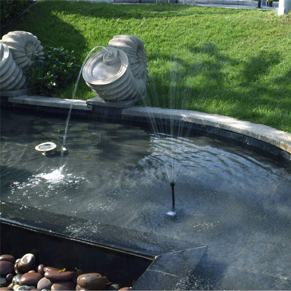 Fontana solare da 10 W, per esterni, upgrade fai da te, pompa per laghetto a energia solare, con 6 stili di fontana, pompa ad acqua solare per fontane, giardino, stagno, 1000 l/h