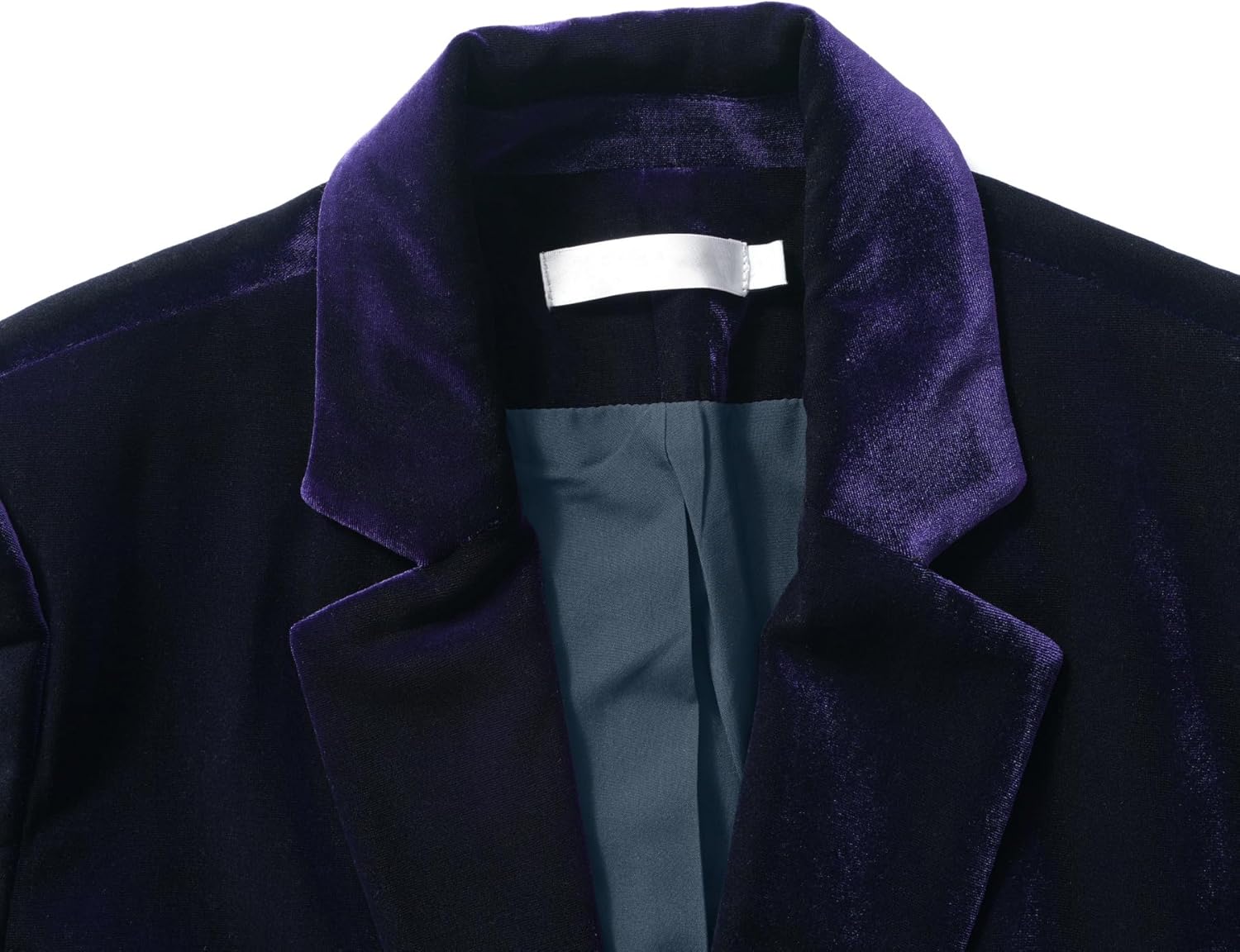 YUNCLOS Womens Velvet Blazer Jacket Slim Fit 1 Button Casual Lapel Office Dress Coat - Image 3