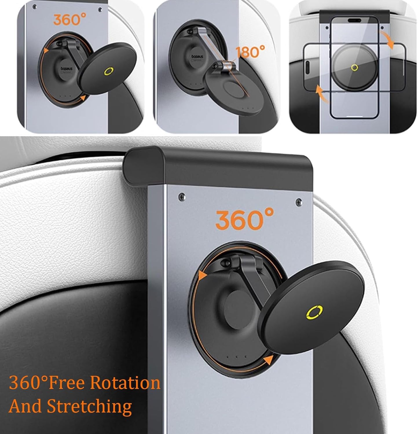 Car Seat Tray Table, Travel Tray RV Tables, Car Seat Tray for Food, RV Dinette Table Multifunctional Folding Desk, with Phone Holder, for Working, Writing, Eating, Traveling