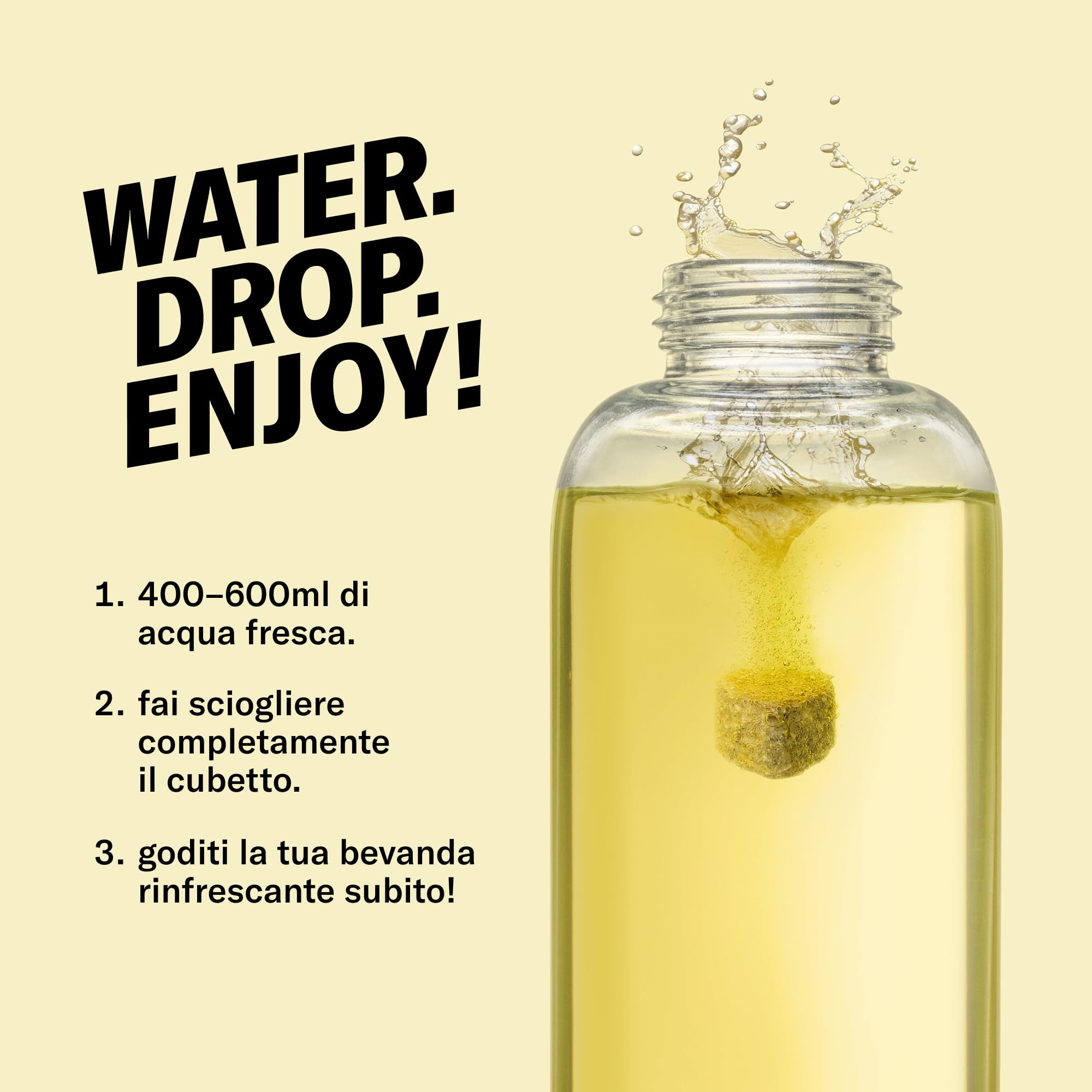 waterdrop® x Ricola - 48 Cubetti per Acqua - Pacchetto di Prova 4 Gusti Aromatizzanti - Lampone Melissa, Verbena Agrumi, Melagrana Menta & Limone Menta, Acqua aromatizzata Senza Zucchero, Vitamina C